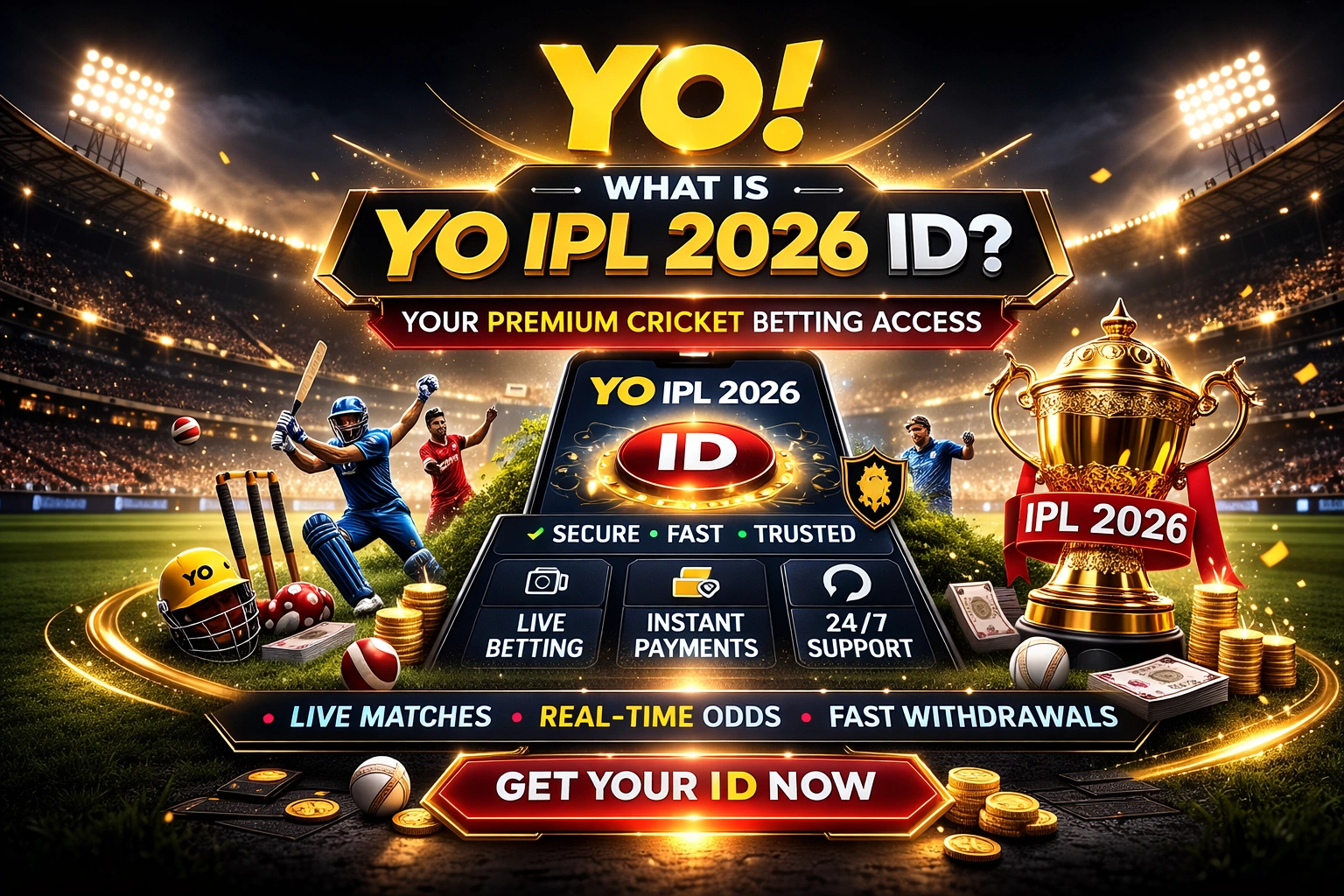 What is Yo IPL 2026 ID premium cricket betting banner