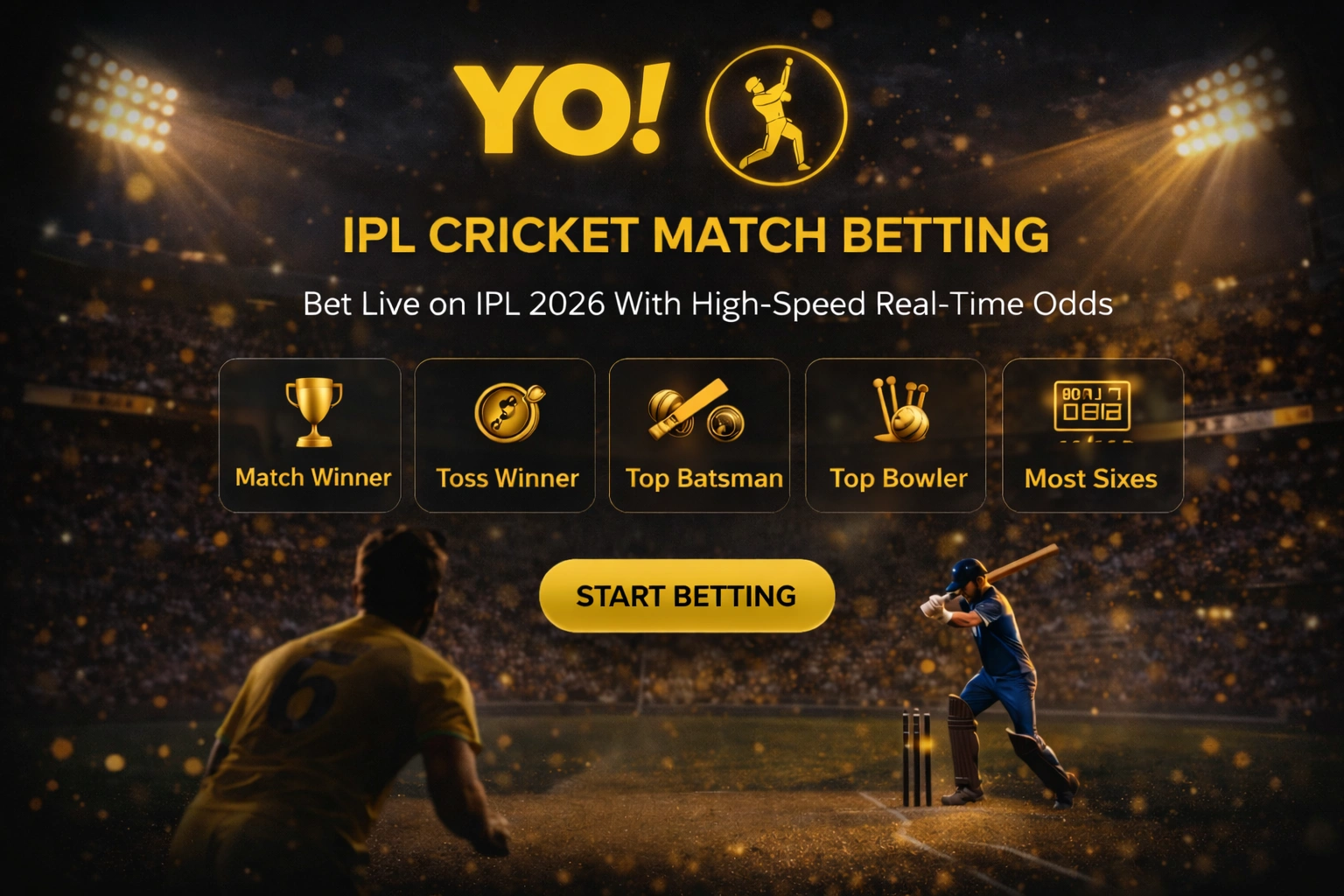 Yo IPL 2026 Cricket Match Betting Banner