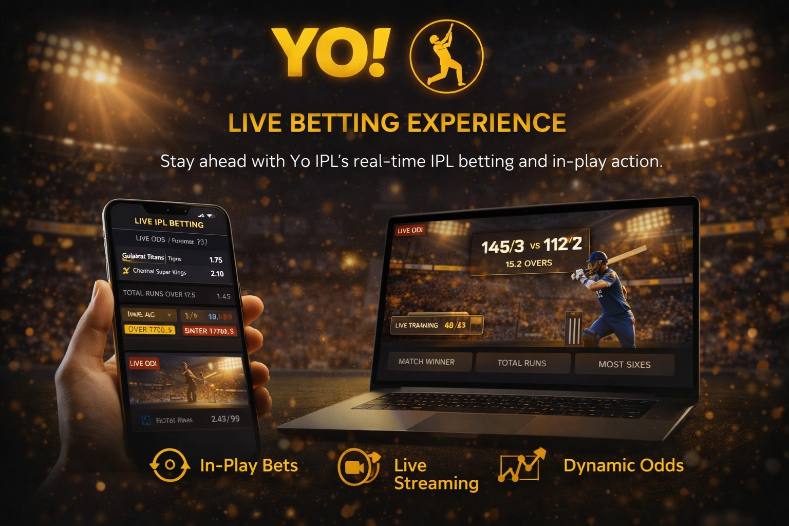 Yo IPL 2026 Live Betting Experience Banner