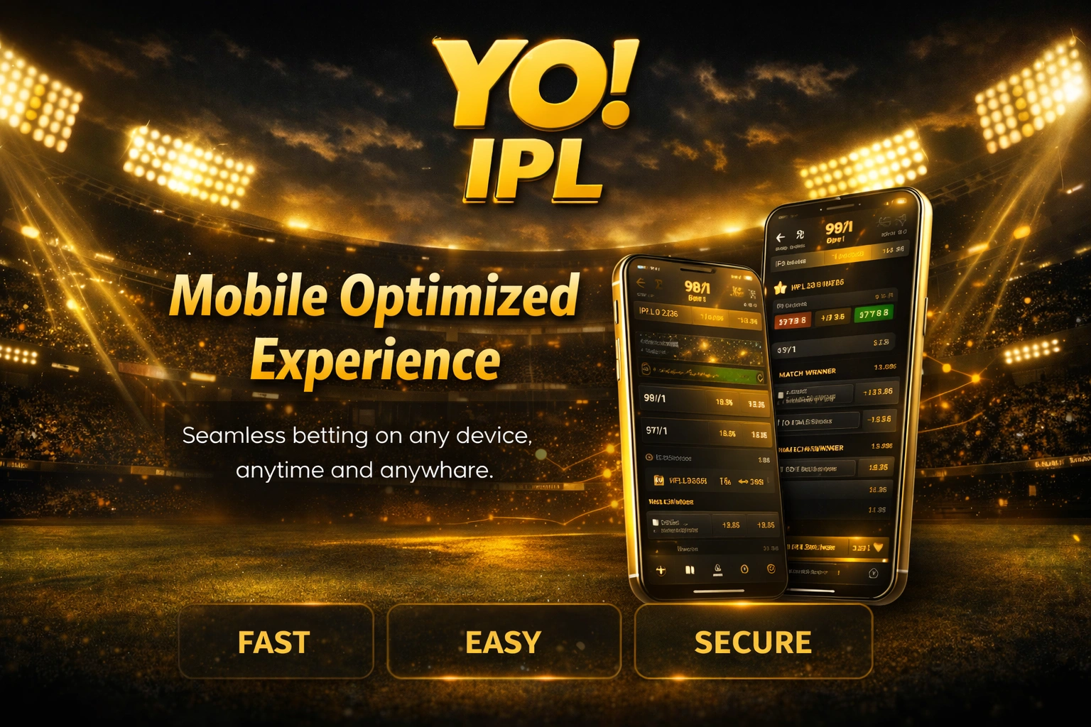 Yo IPL 2026 Mobile Optimized Betting Experience Banner