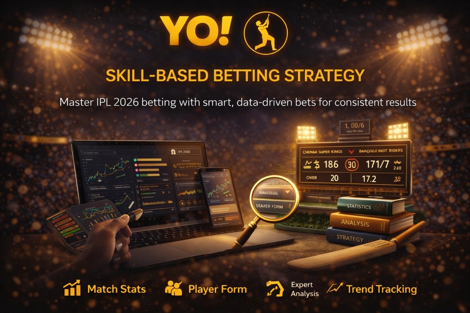 Yo IPL 2026 Skill-Based Betting Strategy Banner