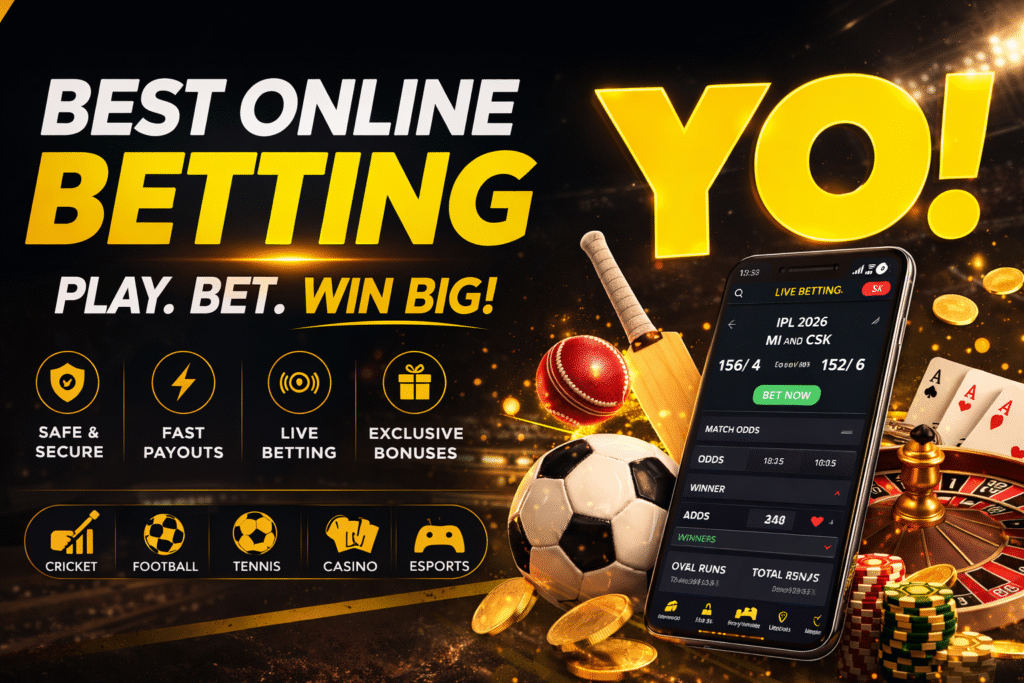 best online betting platform with live betting odds secure payment and YO logo