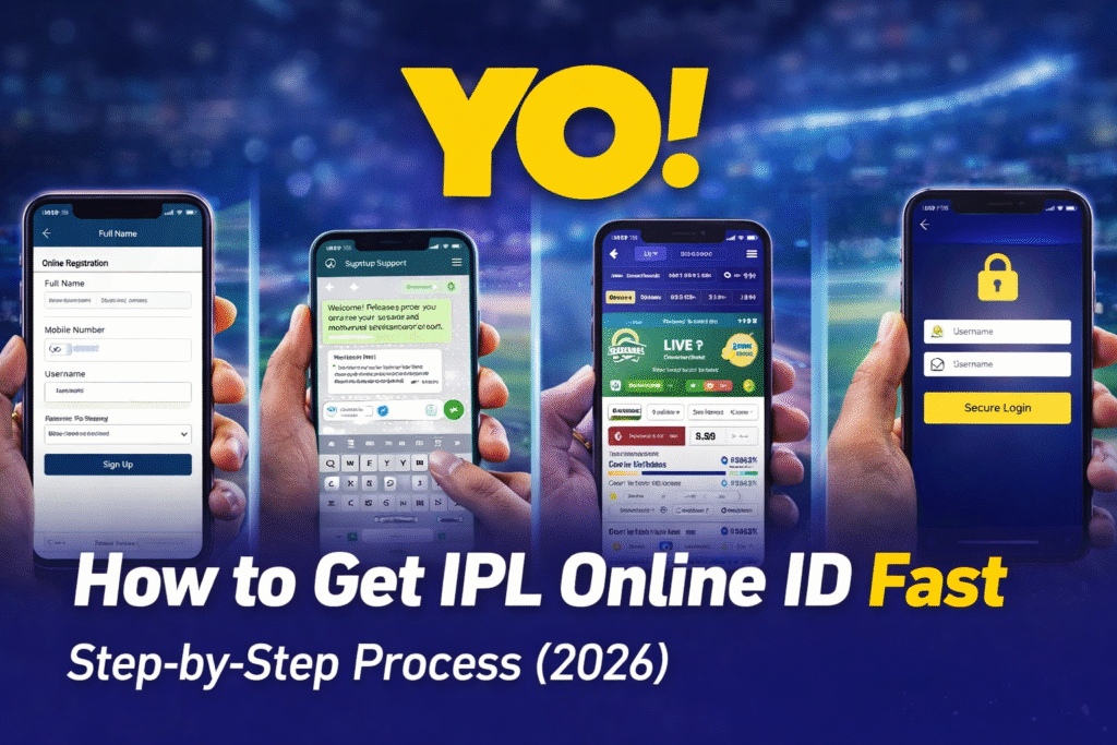 How to get IPL Online ID fast step by step process 2026 with YO logo