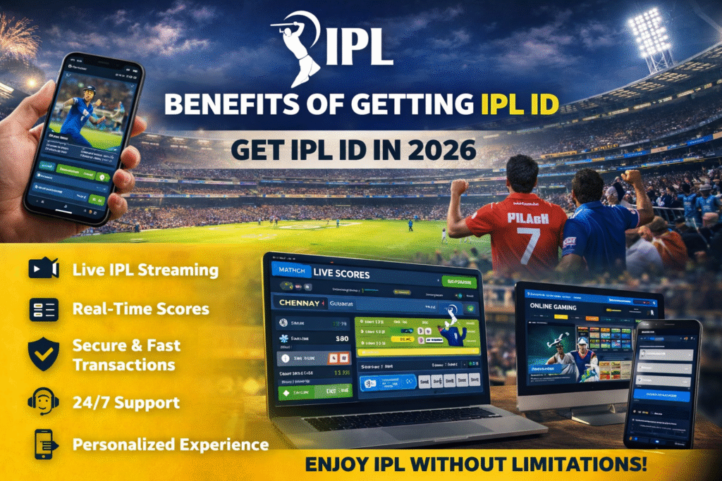 Benefits of getting IPL ID 2026 with YO logo – fast cricket ID access, live IPL streaming, real-time scores and secure online platform