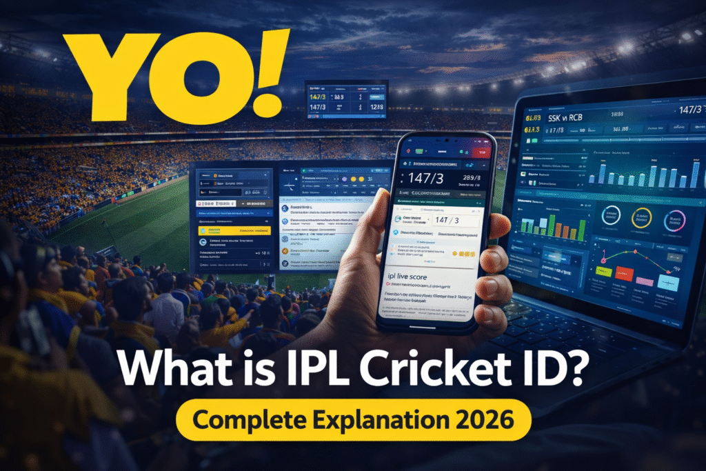 What is IPL Cricket ID 2026 with YO logo, live IPL score app, cricket analytics dashboard and real-time match updates