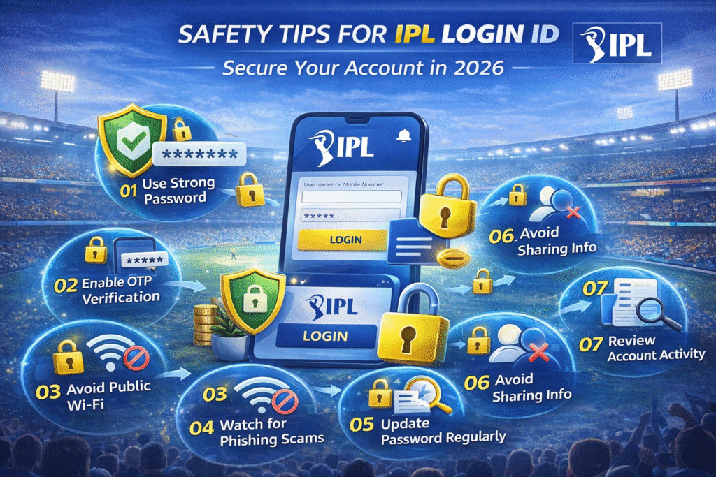 IPL Login ID safety tips 2026 secure account with OTP verification strong password and login protection